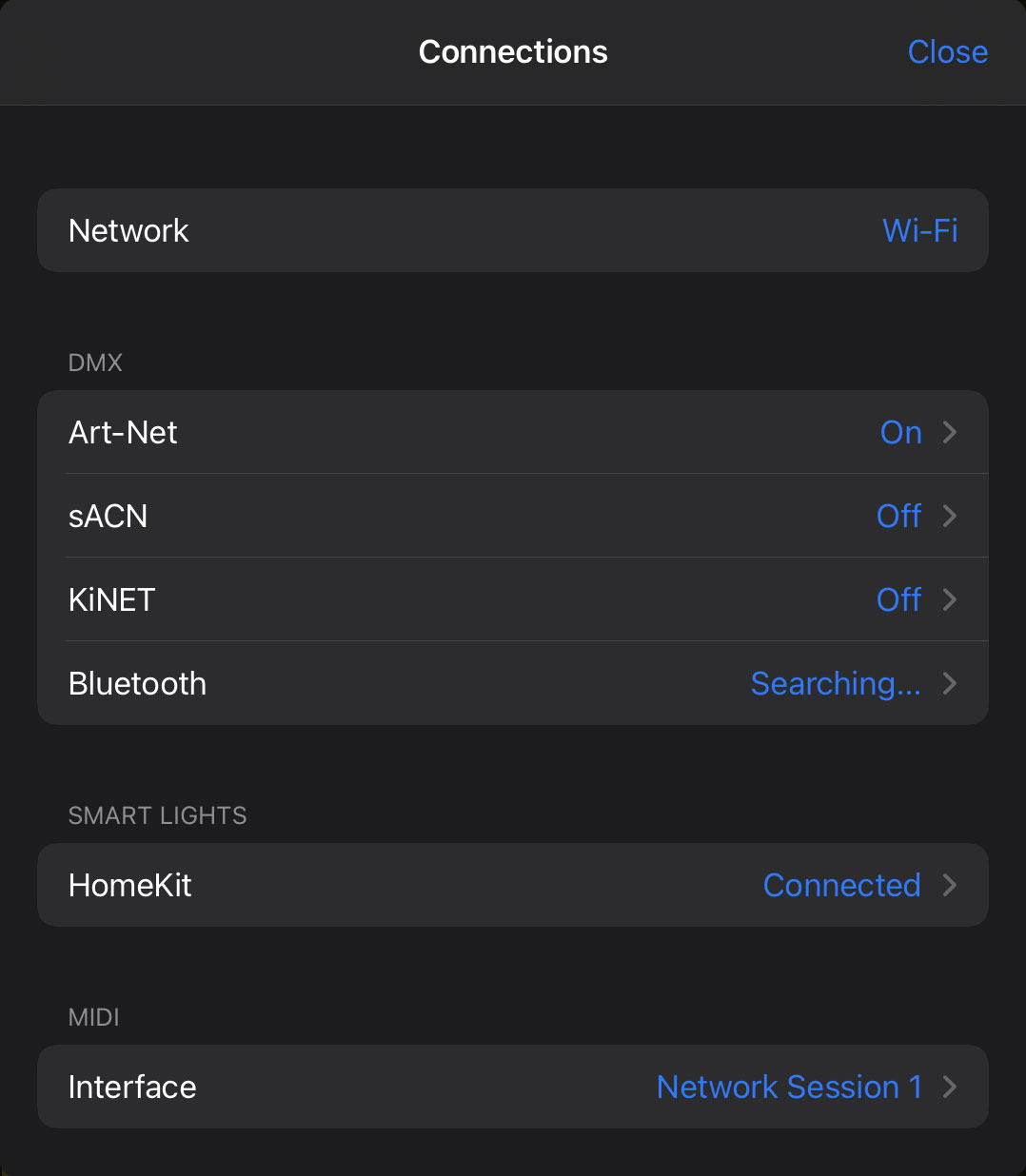 Lighting Control Connections